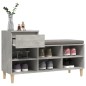 Scarpiera Grigio Cemento 102x36x60 cm in Legno Multistrato