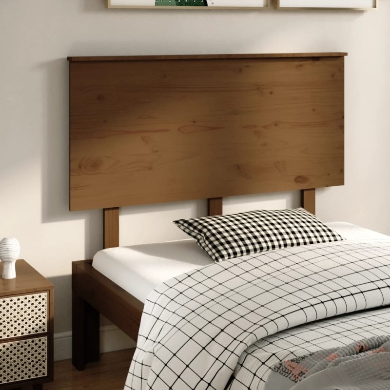 vidaXL Testiera per Letto ambra 124x6x82,5cm in Legno Massello di Pino vidaXL Testiera per Letto ambra 124x6x82,5cm in Legno Massello di Pino