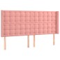Testiera ad Orecchio Rosa 203x16x118/128 cm in Velluto Testiera ad Orecchio Rosa 203x16x118/128 cm in Velluto