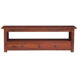 Mobile Porta TV Marrone 115x30x40cm in Legno Massello di Mogano