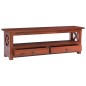 Mobile Porta TV Marrone 115x30x40cm in Legno Massello di Mogano Mobile Porta TV Marrone 115x30x40cm in Legno Massello di Mogano