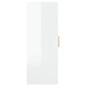 Armadietto Pensile a Parete Bianco Lucido 69,5x34x90 cm Armadietto Pensile a Parete Bianco Lucido 69,5x34x90 cm