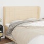 vidaXL Testiera ad Orecchio Crema 203x23x118/128 cm in Tessuto vidaXL Testiera ad Orecchio Crema 203x23x118/128 cm in Tessuto