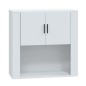 Armadietto a Muro Bianco Lucido 80x33x80 cm Legno Multistrato Armadietto a Muro Bianco Lucido 80x33x80 cm Legno Multistrato