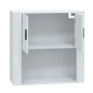 Armadietto a Muro Bianco Lucido 80x33x80 cm Legno Multistrato Armadietto a Muro Bianco Lucido 80x33x80 cm Legno Multistrato
