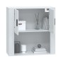 Armadietto a Muro Bianco Lucido 80x33x80 cm Legno Multistrato Armadietto a Muro Bianco Lucido 80x33x80 cm Legno Multistrato