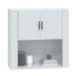Armadietto a Muro Bianco Lucido 80x33x80 cm Legno Multistrato Armadietto a Muro Bianco Lucido 80x33x80 cm Legno Multistrato