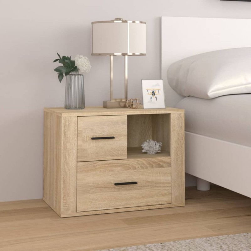 vidaXL Comodino Rovere Sonoma 60x36x45 cm in Legno Multistrato