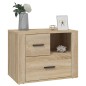 vidaXL Comodino Rovere Sonoma 60x36x45 cm in Legno Multistrato