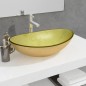 Lavandino in Vetro Temperato 54,5x35x15,5 cm Oro Lavandino in Vetro Temperato 54,5x35x15,5 cm Oro