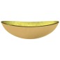 Lavandino in Vetro Temperato 54,5x35x15,5 cm Oro Lavandino in Vetro Temperato 54,5x35x15,5 cm Oro