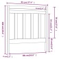 Testiera per Letto 95x4x100 cm in Legno Massello di Pino
