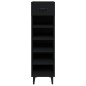 Scarpiera Nera 30x35x105 cm in Legno Multistrato Scarpiera Nera 30x35x105 cm in Legno Multistrato