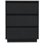 Credenza Nera 60x34x75 cm in Legno Massello di Pino Credenza Nera 60x34x75 cm in Legno Massello di Pino