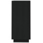 Credenza Nera 60x34x75 cm in Legno Massello di Pino Credenza Nera 60x34x75 cm in Legno Massello di Pino