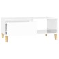 Tavolino Salotto Bianco Lucido 90x50x36,5 cm Legno Multistrato