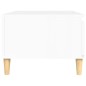Tavolino Salotto Bianco Lucido 90x50x36,5 cm Legno Multistrato