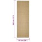 vidaXL Tappeto in Sisal Naturale 66 x 200 cm vidaXL Tappeto in Sisal Naturale 66 x 200 cm