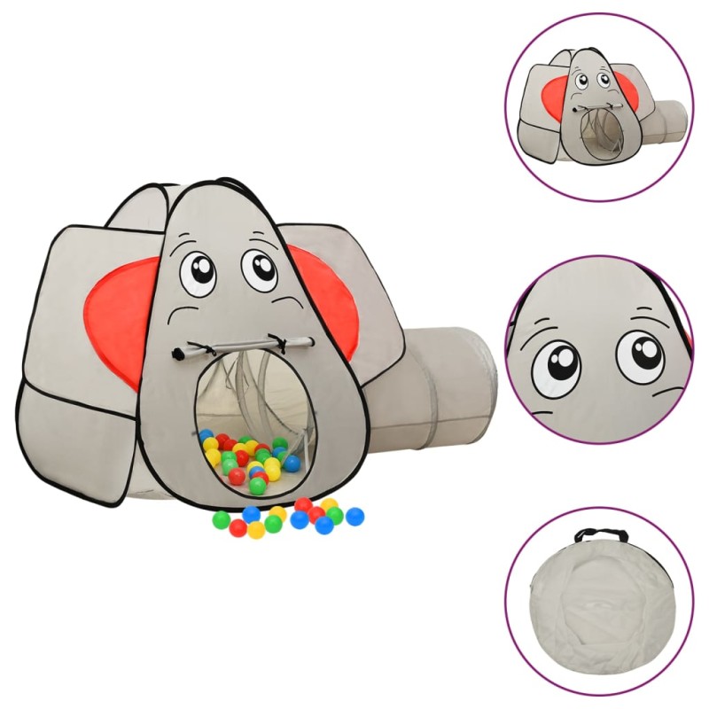 Tenda da Gioco per Bambini Elefante Grigio 174x86x101 cm Tenda da Gioco per Bambini Elefante Grigio 174x86x101 cm