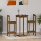 Set da Bar 3 pz Miele in Legno Massello di Pino Set da Bar 3 pz Miele in Legno Massello di Pino