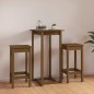 Set da Bar 3 pz Miele in Legno Massello di Pino Set da Bar 3 pz Miele in Legno Massello di Pino