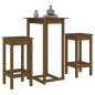 Set da Bar 3 pz Miele in Legno Massello di Pino Set da Bar 3 pz Miele in Legno Massello di Pino