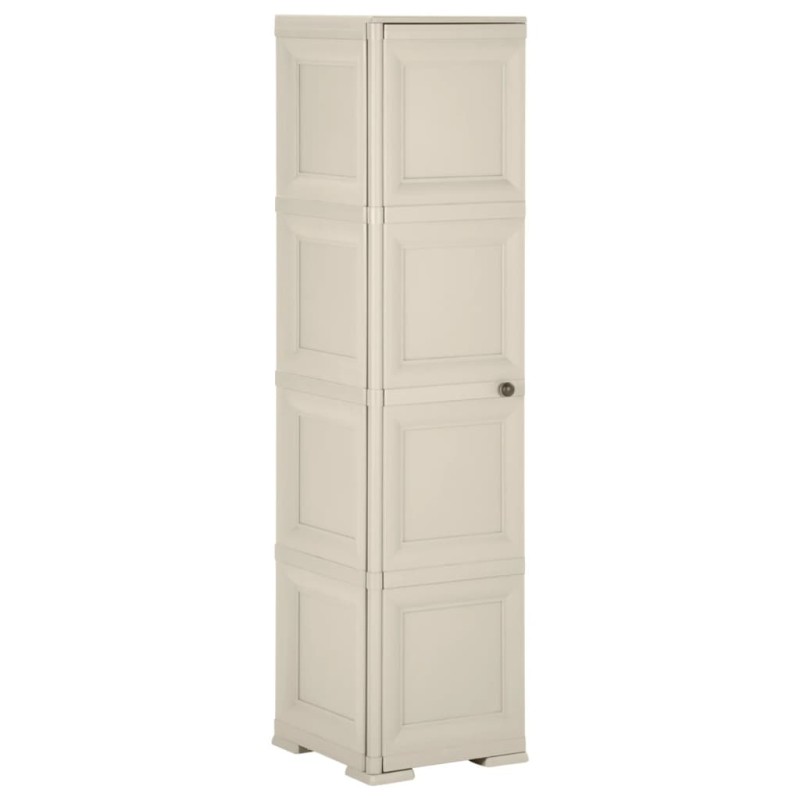 Armadietto in Plastica 40x43x164 cm Effetto Legno Vaniglia Armadietto in Plastica 40x43x164 cm Effetto Legno Vaniglia