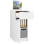 Armadietto da Scrivania Bianco 33,5x50x75 cm Legno Multistrato Armadietto da Scrivania Bianco 33,5x50x75 cm Legno Multistrato