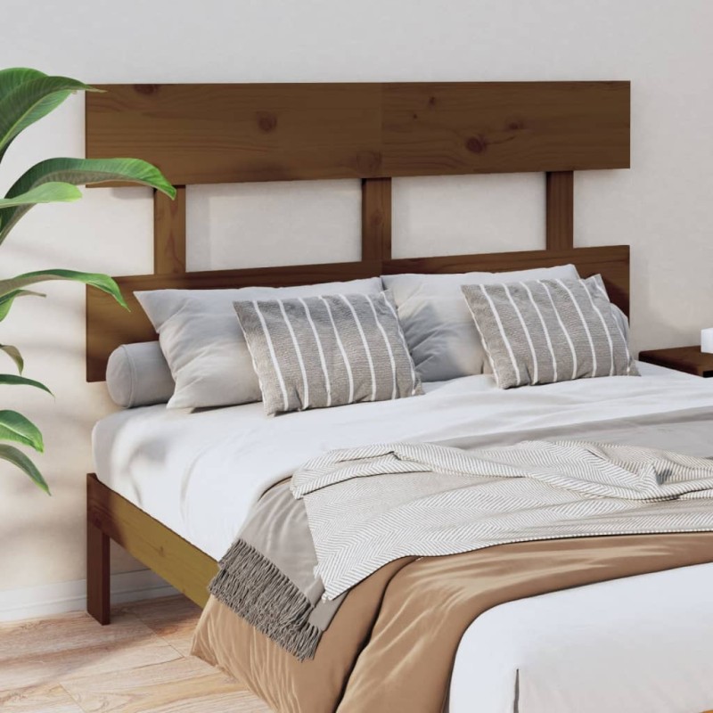Testiera per Letto Miele 144x3x81 cm in Legno Massello di Pino Testiera per Letto Miele 144x3x81 cm in Legno Massello di Pino