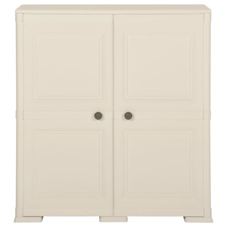 Armadietto in Plastica 79x43x85,5 cm Effetto Legno Vaniglia