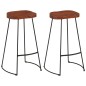 Sgabelli da Bar Gavin 2 pz 50x40x78 cm Legno Massello di Mango Sgabelli da Bar Gavin 2 pz 50x40x78 cm Legno Massello di Mango