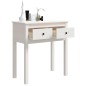 Tavolo Consolle Bianco 70x35x75 cm in Legno Massello di Pino Tavolo Consolle Bianco 70x35x75 cm in Legno Massello di Pino