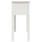 Tavolo Consolle Bianco 70x35x75 cm in Legno Massello di Pino Tavolo Consolle Bianco 70x35x75 cm in Legno Massello di Pino
