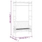 Panca da Giardino con Pergola 116 cm in Bambù Panca da Giardino con Pergola 116 cm in Bambù