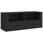 Mobile Porta TV Nero 100x35x40 cm in Legno Multistrato Mobile Porta TV Nero 100x35x40 cm in Legno Multistrato