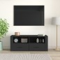 Mobile Porta TV Nero 100x35x40 cm in Legno Multistrato Mobile Porta TV Nero 100x35x40 cm in Legno Multistrato