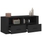 Mobile Porta TV Nero 100x35x40 cm in Legno Multistrato Mobile Porta TV Nero 100x35x40 cm in Legno Multistrato