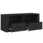 Mobile Porta TV Nero 100x35x40 cm in Legno Multistrato Mobile Porta TV Nero 100x35x40 cm in Legno Multistrato