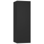 vidaXL Set di Mobili Porta TV 3 pz Nero in Legno Multistrato vidaXL Set di Mobili Porta TV 3 pz Nero in Legno Multistrato