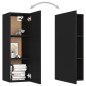 vidaXL Set di Mobili Porta TV 3 pz Nero in Legno Multistrato vidaXL Set di Mobili Porta TV 3 pz Nero in Legno Multistrato