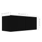 vidaXL Set di Mobili Porta TV 3 pz Nero in Legno Multistrato vidaXL Set di Mobili Porta TV 3 pz Nero in Legno Multistrato