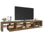 vidaXL Mobile Porta TV con Luci LED Rovere Fumo 260x36,5x40 cm vidaXL Mobile Porta TV con Luci LED Rovere Fumo 260x36,5x40 cm