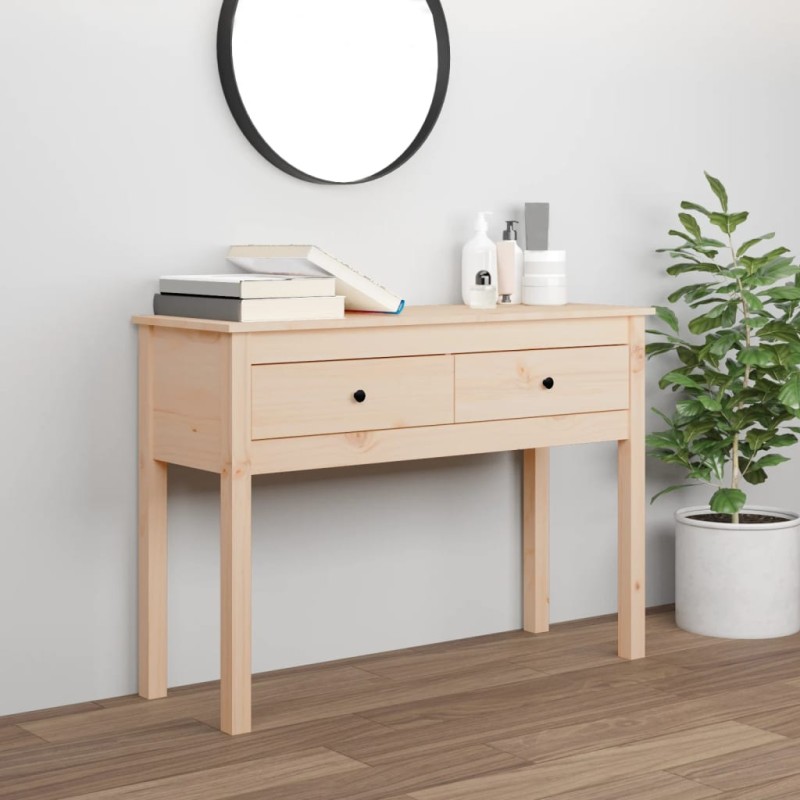 Tavolo Consolle 100x35x75 cm in Legno Massello di Pino Tavolo Consolle 100x35x75 cm in Legno Massello di Pino