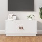 Mobile Porta TV Bianco 80x34x40 cm in Legno Massello di Pino