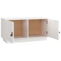 Mobile Porta TV Bianco 80x34x40 cm in Legno Massello di Pino