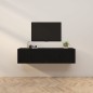 Mobili Porta TV a Parete 2 pz Nero 80x34,5x40 cm Mobili Porta TV a Parete 2 pz Nero 80x34,5x40 cm