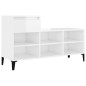 Scarpiera Bianco Lucido 102x36x60 cm in Legno Multistrato Scarpiera Bianco Lucido 102x36x60 cm in Legno Multistrato