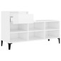 Scarpiera Bianco Lucido 102x36x60 cm in Legno Multistrato Scarpiera Bianco Lucido 102x36x60 cm in Legno Multistrato
