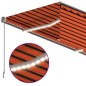 Tenda Automatica Parasole Sensore Vento LED 4x3m ArancioMarrone Tenda Automatica Parasole Sensore Vento LED 4x3m ArancioMarrone