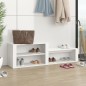 Scarpiera bianco 150x35x45 cm in Legno Multistrato Scarpiera bianco 150x35x45 cm in Legno Multistrato